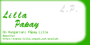 lilla papay business card